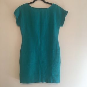 Banana Republic Aqua Linen Dress